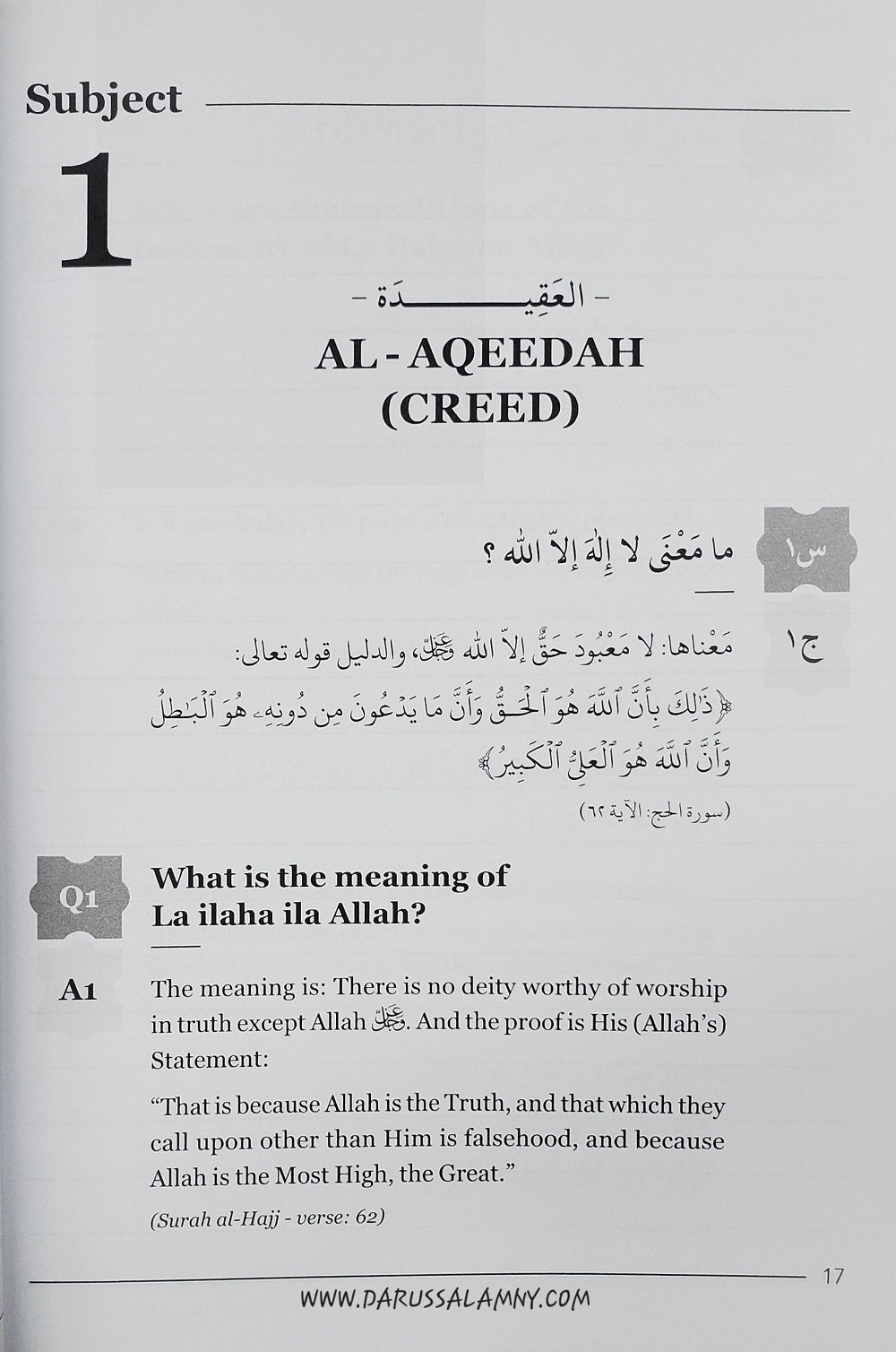 100 Questions & Answers in Belief, Biography & Remembrances *Workbook*