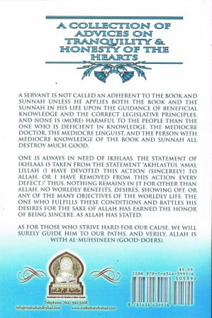 A Collection of Advices on Tranquility & Honesty of the Hearts PB