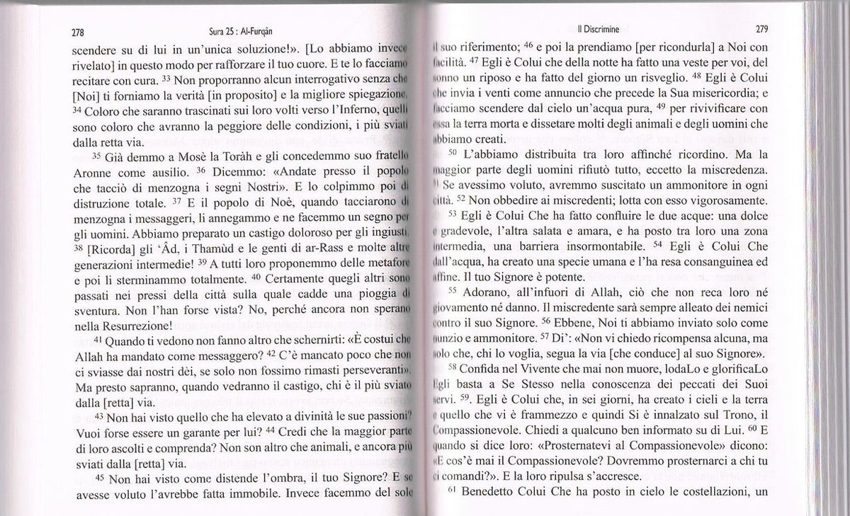 QURAN IN ITALIAN LANGUAGE GLORIOSO CORABO